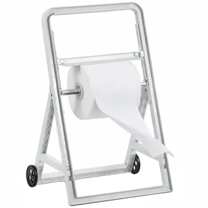 מעמד פלסטיק למגבת נייר תעשייתי על גלגלים דגם 566