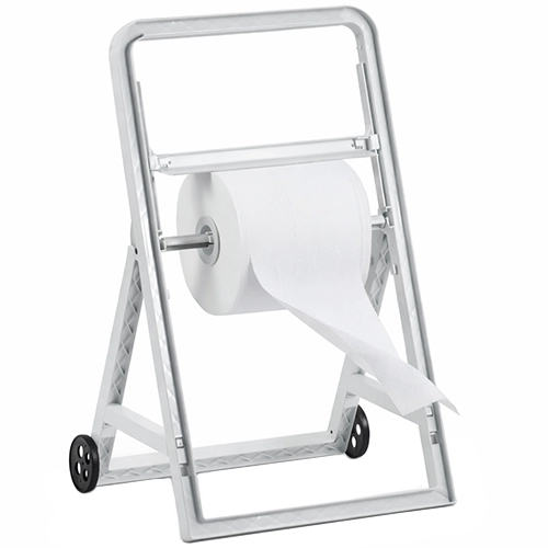 מתקן לנייר מגבת תעשייתי עומד עם גלגלים