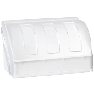 מתקן פלסטיק למגבות נייר בגליל שקוף