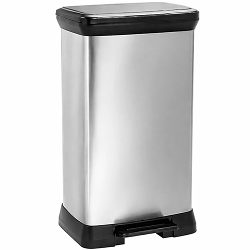 פח פדל פלסטיק דמוי נירוסטה דגם דקו