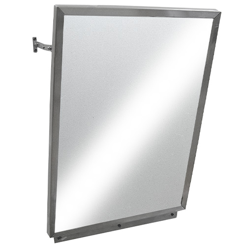 מראה מתכווננת עם מסגרת נירוסטה לשירותי נכים