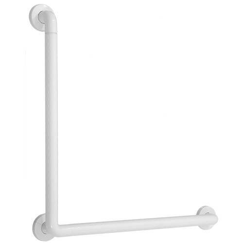 מאחז יד לנכים שני מישורים אלומיניום ציפוי PVC לבן