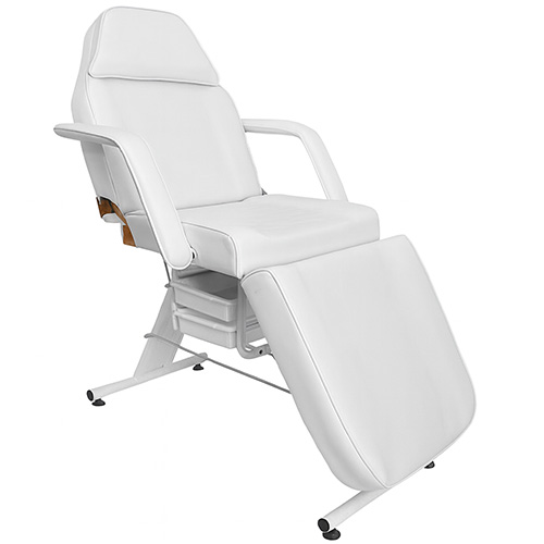 מיטת טיפולים 2 מגירות לבן