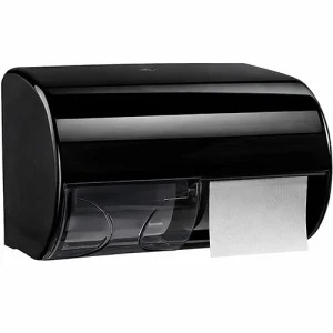 מתקן לנייר טואלט זוגי אופקי שחור דגם 755