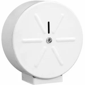 מתקן לנייר טואלט ג'מבו ממתכת לבן