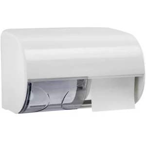 מתקן לנייר טואלט זוגי אופקי לבן דגם 755