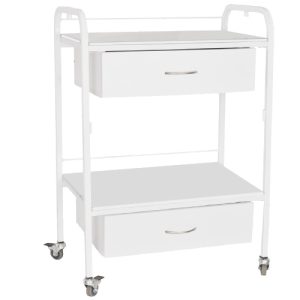 עגלת שירות 2 מדפים 2 מגירות עץ