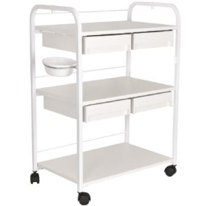 עגלת שירות 3 מדפים 4 מגירות