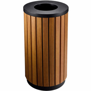 פח אשפה ציפוי עץ לשטחי חוץ פתח עליון דגם EK9457A