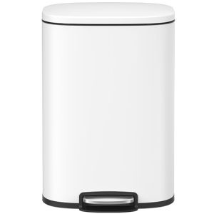 פח דוושה נירוסטה לבן 40 ליטר דגם OLI-CUBE EK8236