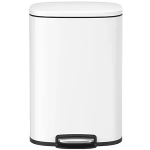 פח דוושה נירוסטה לבן 40 ליטר דגם OLI-CUBE EK8236