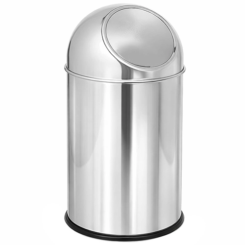 פח מכסה פוש מנירוסטה 18 ליטר