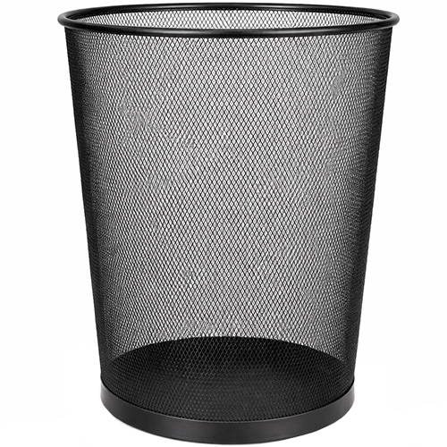 פח משרדי מרושת ממתכת 13 ליטר שחור