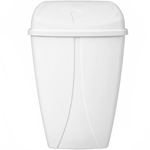 פח שובך 25 ליטר מפלסטיק בצבע לבן