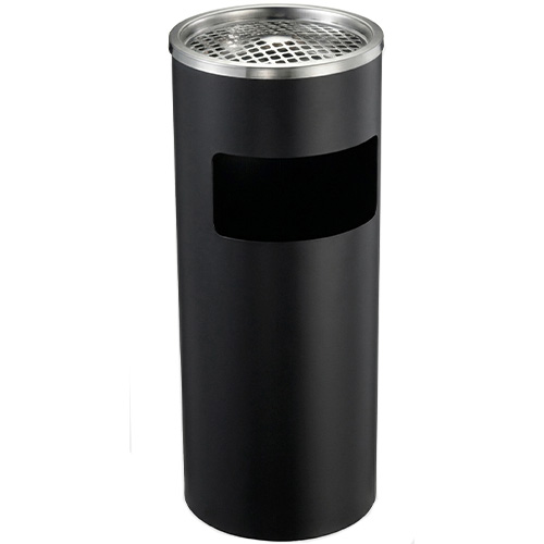 פח שחור עם מאפרה נירוסטה