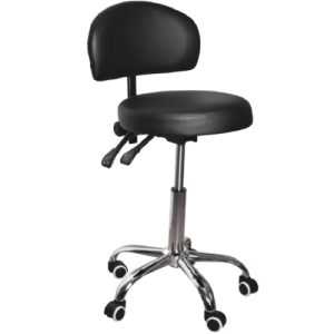 כסא עגול גב קטן מעוגל 2 קלאצ'ים שחור