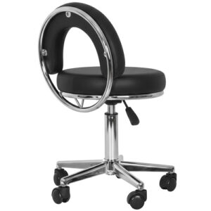 כיסא עגול גב בייגלה שחור