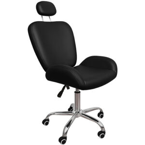 כיסא גב מתכוונן לטיפולים שחור