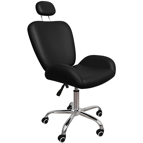 כיסא גב מתכוונן לאיפור וגבות שחור