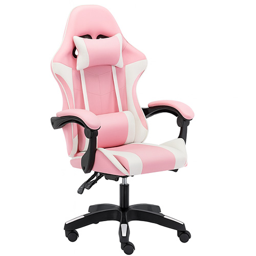 כיסא גיימינג ורוד לבן