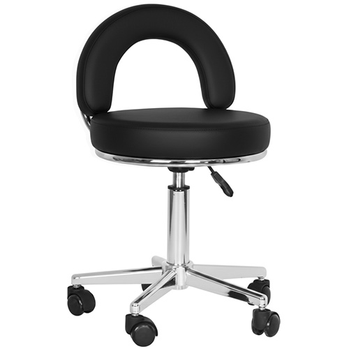 ‏‏כיסא עגול גב בייגלה שחור